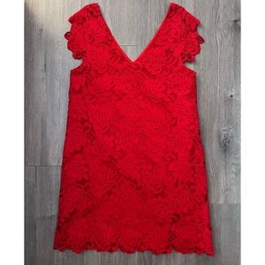 Nordstrom Rack Red Lace Dress